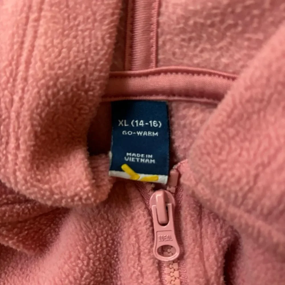 Old‎ Navy go warm pink fleece half zip hoodie girl’s size XL
